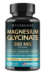 VITBOOST Magnesium Glycinate 500mg – 120 Capsules