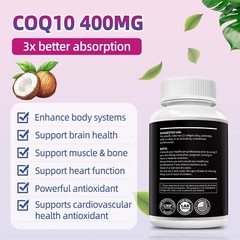 CoQ10 400 mg Rapid Release Softgels, Heart Support, 90 Softgels