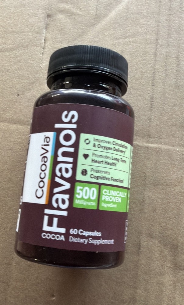 Heart & Brain Supplement, 30 Day, Cocoa Flavanol Extract, Memory & Circulatio…
