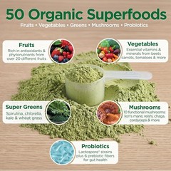 Country Farms Organic Super Greens Powder, 50 Organic Superfoods, Daily Greens