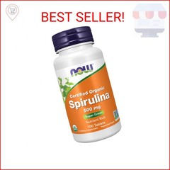 NOW Supplements, Organic Spirulina 500 mg with Vitamins, Minerals and GLA (Gamma