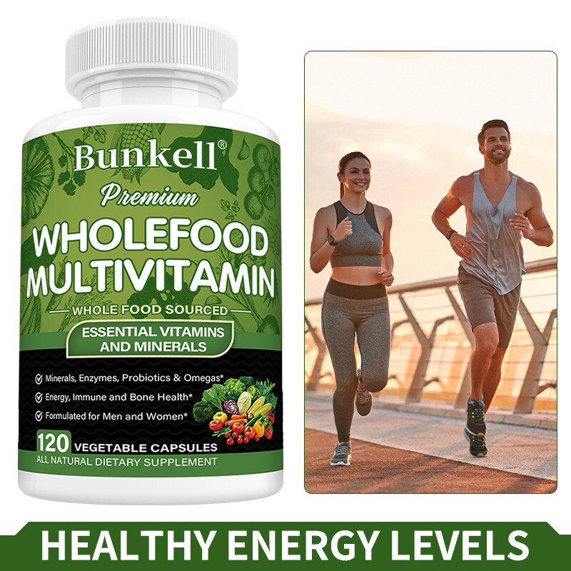 Whole Food Multivitamin – Complete Daily Vitamins Supplement -30/60/120 Capsules