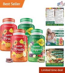 Superfood Fruit & Veggie Capsules – 720 Count Pack of 4, Energy & Antioxidants