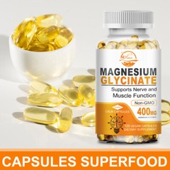 Magnesium Glycinate | 400mg | 120 Capsules | Buffered & Chelated | GMO FREE