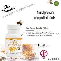 Forever Bee Propolis 60-Tablets Rich in Vitamins (B-complex) Minerals Amino acid