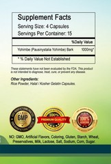 Yohimbine HCL 2000mg Capsules high potency-best