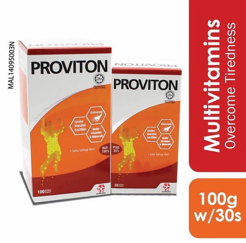 Proviton Capsules 100s + 30s Multivitamins to Overcome Tiredness with 1 Cap
