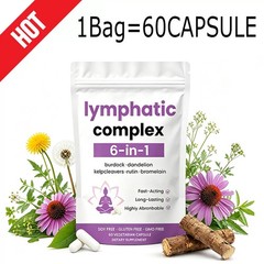 4X 6-in-1 Lymphatic Complex,Lymphatic Drainage Supplements|Herbal Blend HOT US