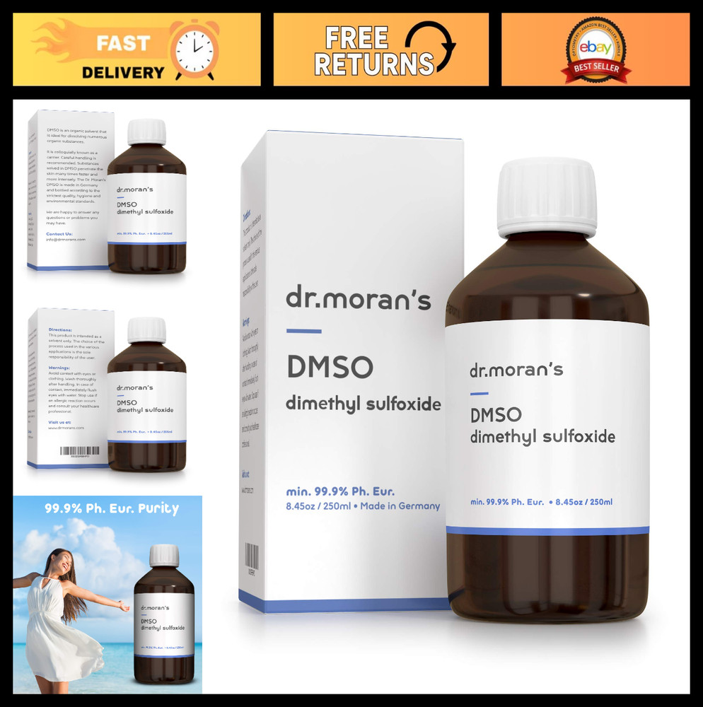 99.9% Pure DMSO Liquid – 8.45 fl oz Amber Glass Bottle | Undiluted & Odorless