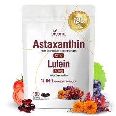 Astaxanthin 12mg & Lutein 40mg with Zeaxanthin Supplements Softgels 14-in-1