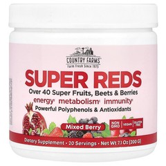 2 X Country Farms, Super Reds, Mixed Berry, 7.1 oz (200 g)
