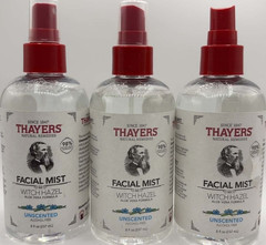 3PK Thayers Facial Mist Witch Hazel With Aloe Vera ~ 8 FL OZ EA~ Unscented ~READ