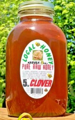 RAW HONEY CLOVER 5 LB 2268g 100% PURE RAW UNFILTERED HONEY In Glass