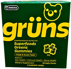 Gruns Adult Superfood Greens Multivitamin Gummies 24 Packs EXP 05/2027