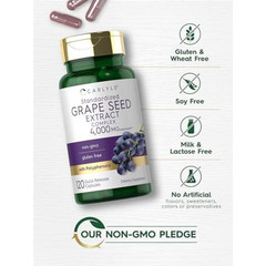 Grape Seed Extract Capsules 4,000Mg 120 Count Standardized Extract Complex