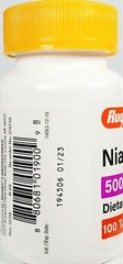 Rugby Niacinamide 500mg 100ct Tablets -Expiration Date 09-2024