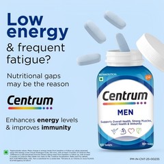 Centrum Men Multivitamin 50 Tablet for Men with Zinc, Magnesium, Vitamin B, C, D