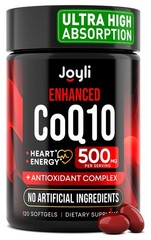 CoQ10 Supplement High Absorption 500MG 120 Softgels Heart Health Energy
