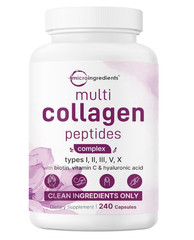 Micro Ingredients Multi Collagen Pills for Women & Men, 240 Capsules