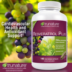 trunature Resveratrol Plus, 140 Vegetarian Capsules 11/27