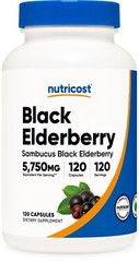 Nutricost Elderberry Vegetarian Capsules 575mg (120 Capsules) – Gluten Free