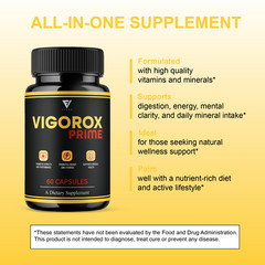 Vigorox Prime Max Performance Supplement, VigoroxPrime (60 Capsules)