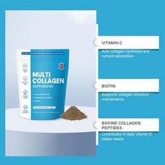 Chocolate Collagen Superblend Elevate Sealed Collagen Powder Multi Flavor, 220g