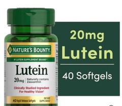 Nature’s Bounty Lutein 20mg + Zeaxanthin Rapid Release Softgels Vision Health 40