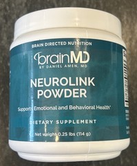 BrainMD Neurolink Powder Emotional Behavioral Health Supplement GABA 5-HTP .25lb