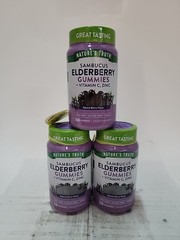 3X Sambucus Elderberry 400mg + Vitamin C & ZincGummies NaturesTruth EXP 7/26