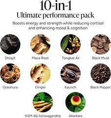 3PCS- Root Labs 10-1 Alpha Gummies | 4K mg Pure Shilajit & KSM-66 | 60 Gummies