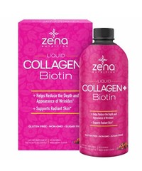 Zena Nutrition Liquid Collagen + Biotin 600mL, 20 oz 60 Servings Exp 12/2025