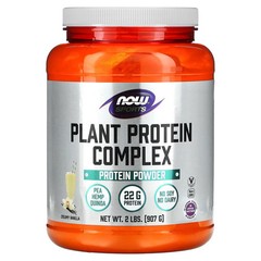 2 X NOW Foods, Sports, Plant Protein Complex, Creamy Vanilla, 2 lbs (907 g)