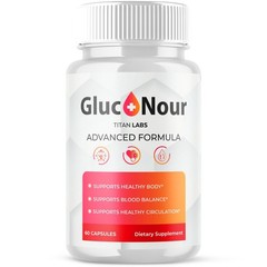 (1 Pack) Gluco Nour Advanced Blood Health Support Formula GlucoNour 60 Capsules