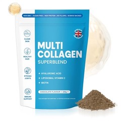 Chocolate Collagen Superblend Elevate Sealed Collagen Powder Multi Flavor, 220g