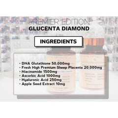 Premier Edition Glucenta Diamond Whitening Glowing Softgel DHL EXPRESS SHIPPING