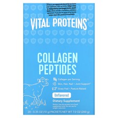 2 X Vital Proteins, Collagen Peptides, Unflavored, 20 Packets, 0.35 oz (10 g) E
