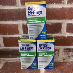 Lot of 3 Osteo Bi-Flex Advanced Omega-3 Joint Complex, 80 2/27+ Free Ship