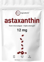 Astaxanthin 120 Softgels 12mg – Supports Eye Wellness plus Joint Wellness….