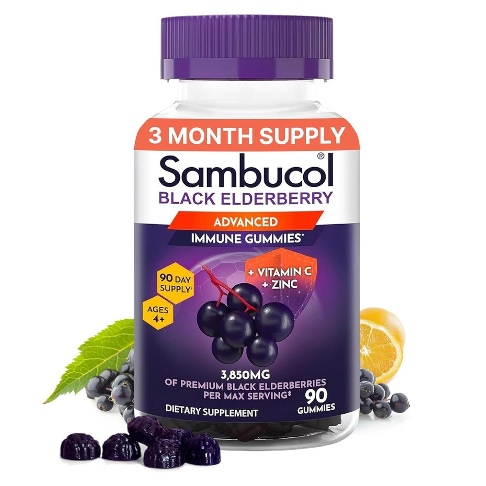 Sambucol Elderberry Gummies – Immune Support Supplement for Adults & Kids wit…