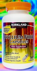 Kirkland Signature Psyllium Fiber Capsules, 360 Capsules Each Bottle EXP 08/2028