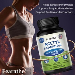 Acetyl L-Carnitine 1000mg-Non-GMO & Energy Fatigue Focus Supplement BRAIN BOOSTS
