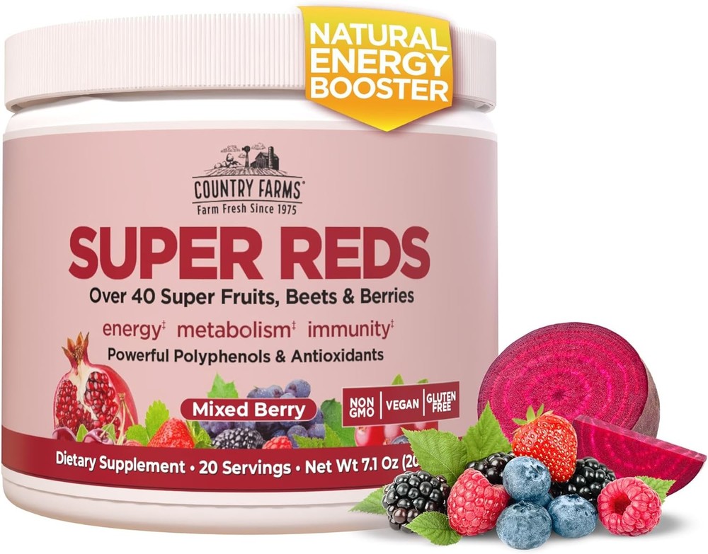 COUNTRY FARMS Super Reds, Energizing Polyphenol 7.1 Ounce (Pack of 1)