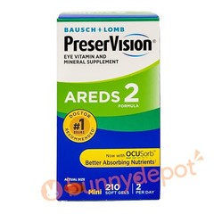 Bausch Lomb PreserVision AREDS 2 Formula 210 Soft Gels Eye Vitamin 08/2026+ New