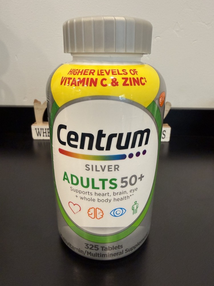 Centrum Silver Adults 50+ Multivitamin 325 Tablets – Energy Heart & Brain Health