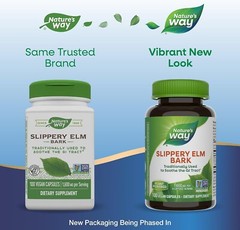 Slippery Elm Bark 1600 Mg Extra Strength Soothing Emollient Effect, 100 Capsules