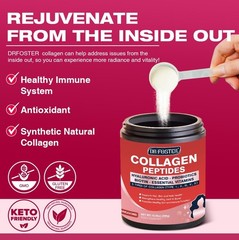 DRFOSTER Multi Collagen Peptides Powder with Probiotics, 35 Servings | Type I…