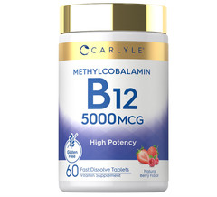 Vitamin B12 5000mcg Methylcobalamin 60 Berry Fast Dissolve Veg Tablets Energy