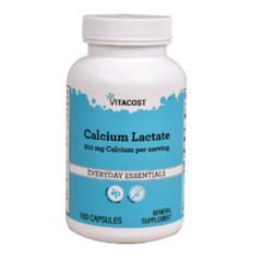 Vitacost Calcium Lactate — 100 Capsules – 3/2027