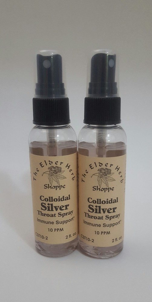 Colloidal Silver (Nano) Throat Spray 2 oz 10 ppm TWIN PACK The Elder Herb Shoppe